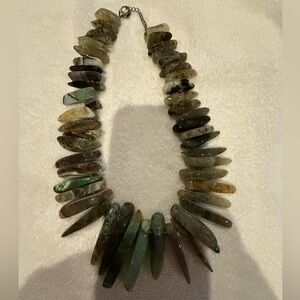 Green stone necklace